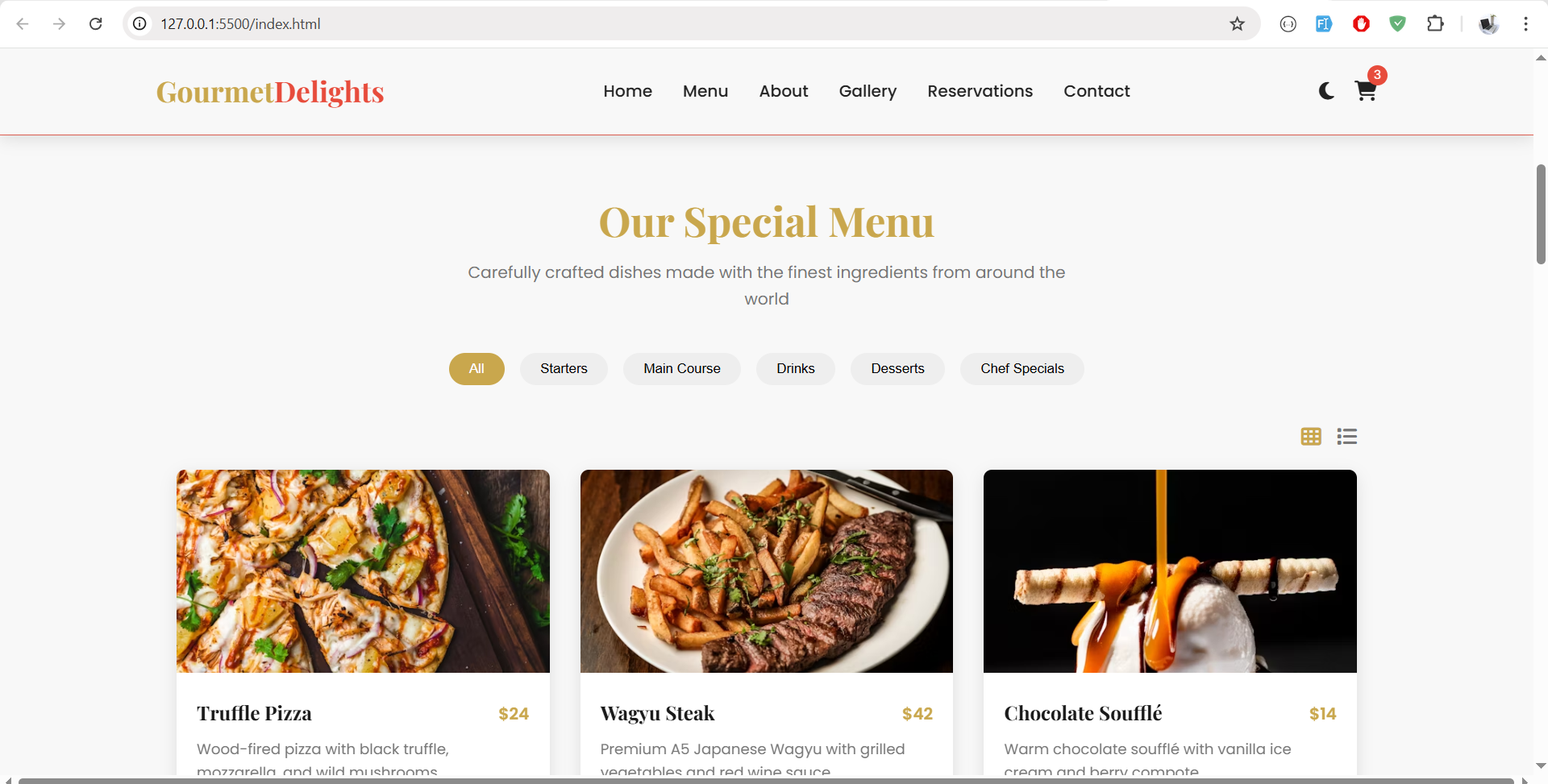 Restaurant Website
