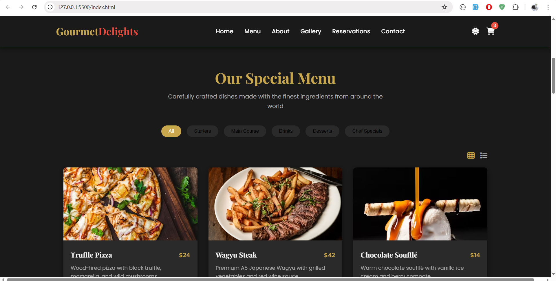 Restaurant Website